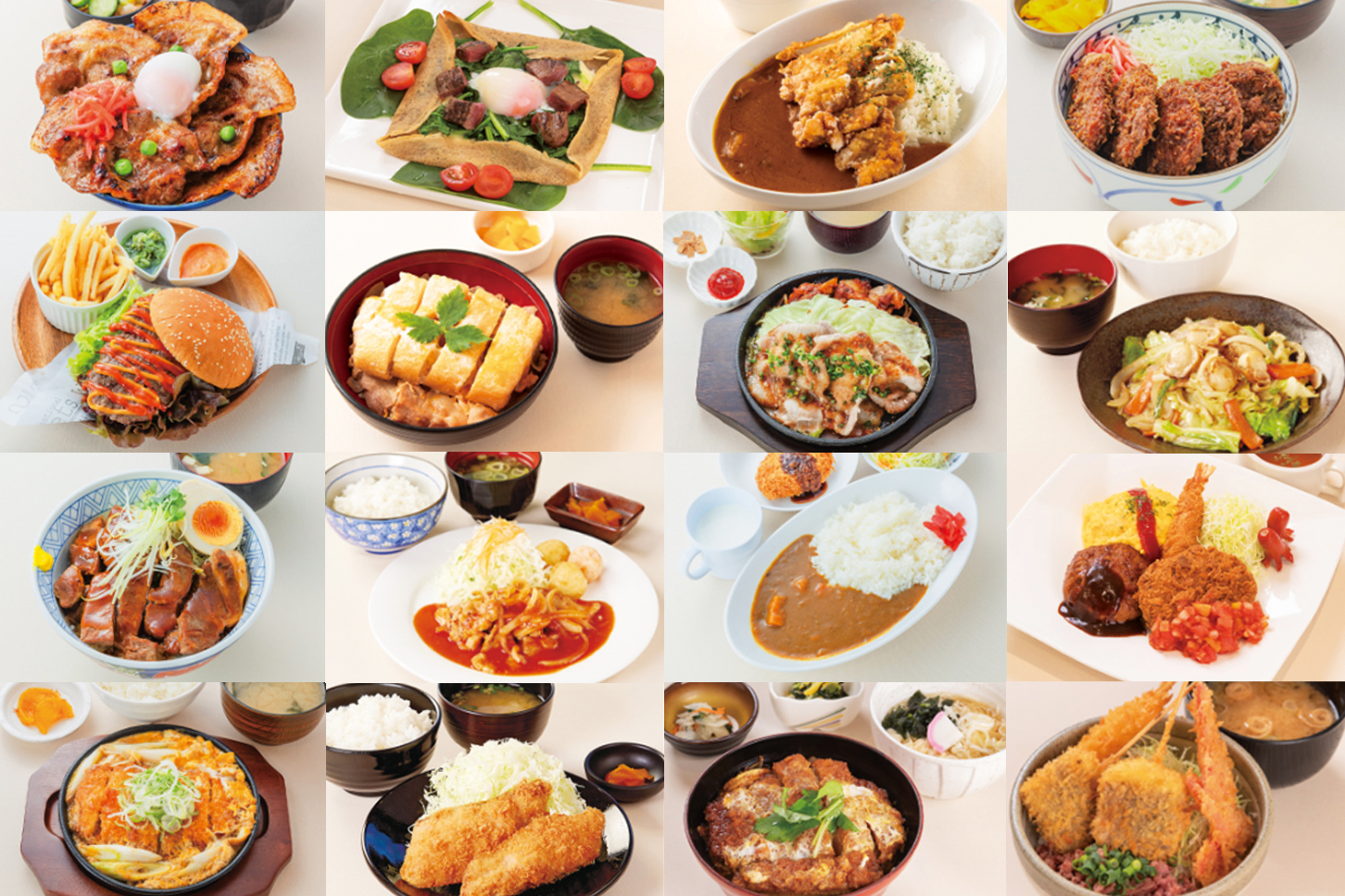 NEXCO東日本ハイウェイめし甲子園にエントリーしたメニューの一部
