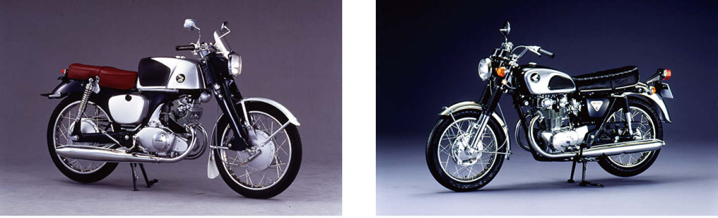 CBヒストリー Part1で展示される車両その1。