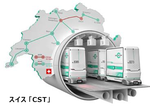 スイスの「CST」。運転カートの見た目もコンパクトなボックスでスタイリッシュだ。（画像：国土交通省）