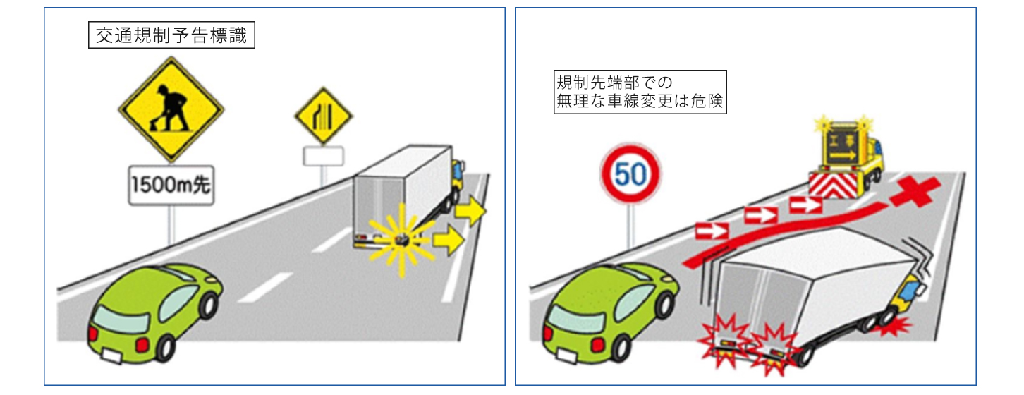 高速道路を走行するときは、前を見て、運転に集中して、しっかりとハンドルを握ること