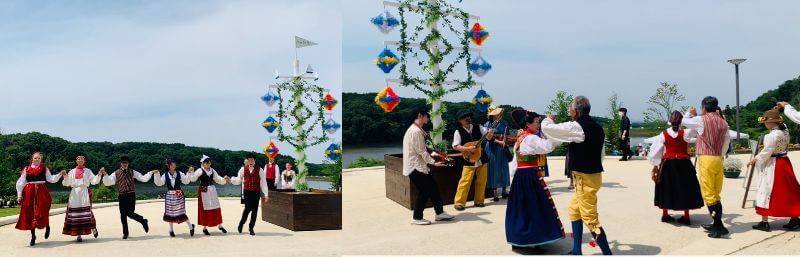 自分だけの花冠を身に付けて、気軽に北欧ミッドサマーダンスを体験