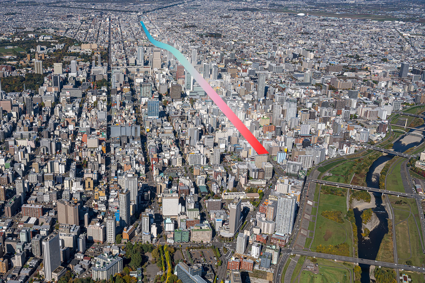 都心アクセス道路のルート。（画像：(c) IBA - stock.adobe.comを元に作成）