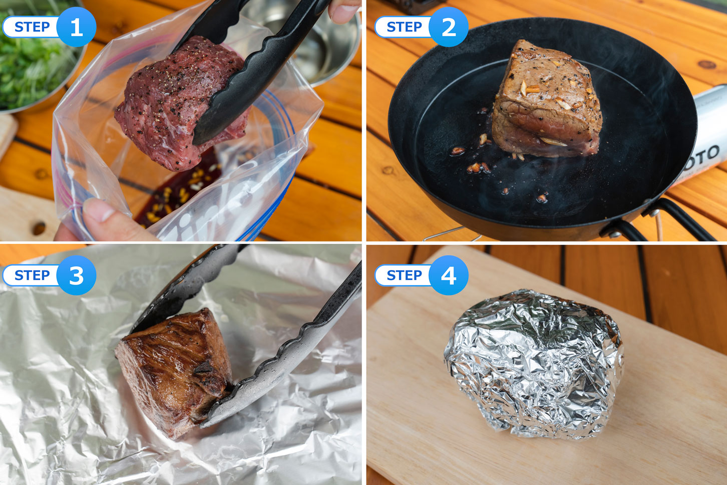 キャンプ|簡単料理|アウトドア|レシピ|工程2