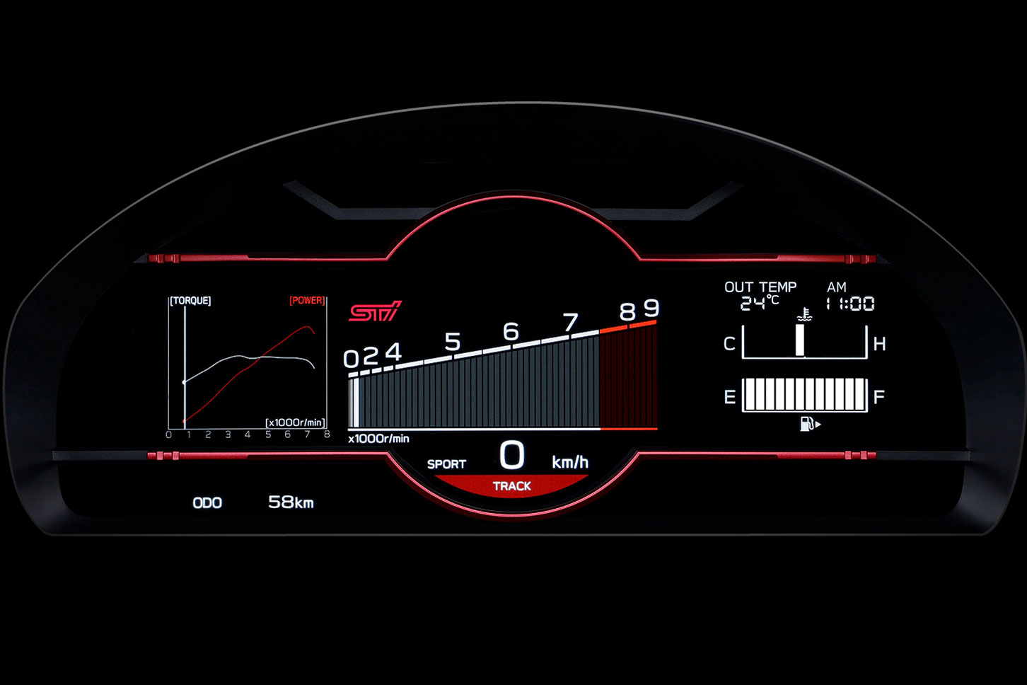 改良版「スバルBRZ」のメーターイメージ