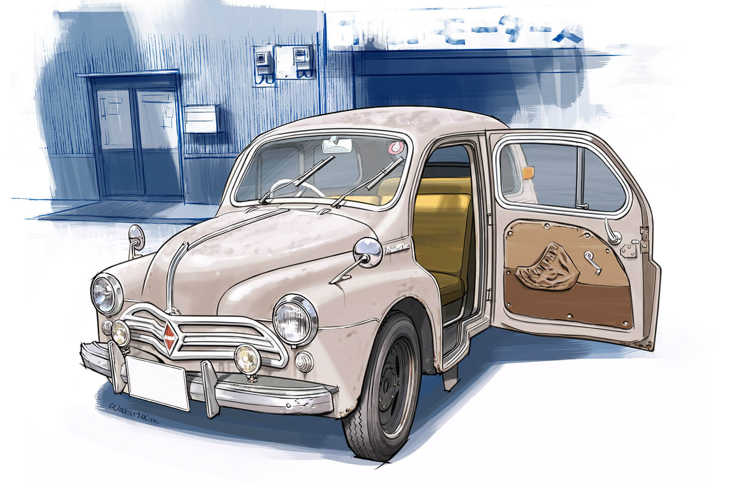 全長×全幅×全高：3,845mm×1,435mm×1,440mm　車両重量：640kg　排気量：748cc
